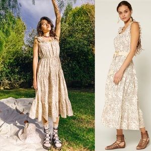 New floral midi dress Current Air Anthropologie L